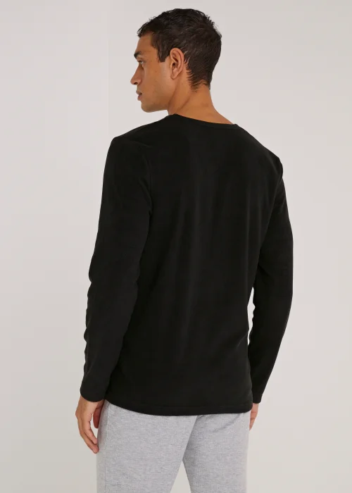 Black Long Sleeve Thermal Microfleece Top - L Image 4