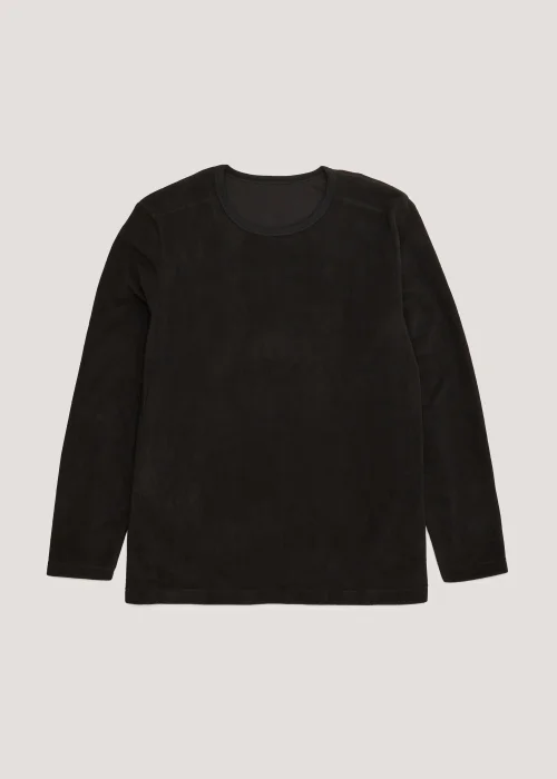 Black Long Sleeve Thermal Microfleece Top - L Image 3
