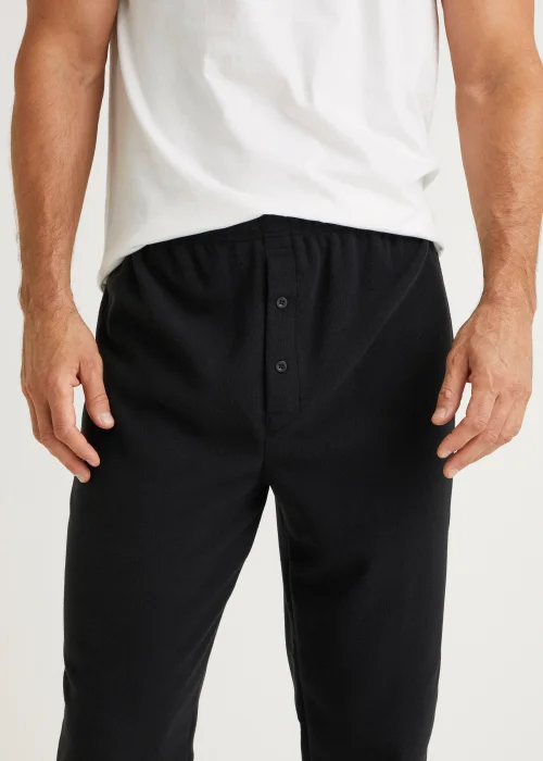 Black Microfleece Thermal Long Johns - S Image 3