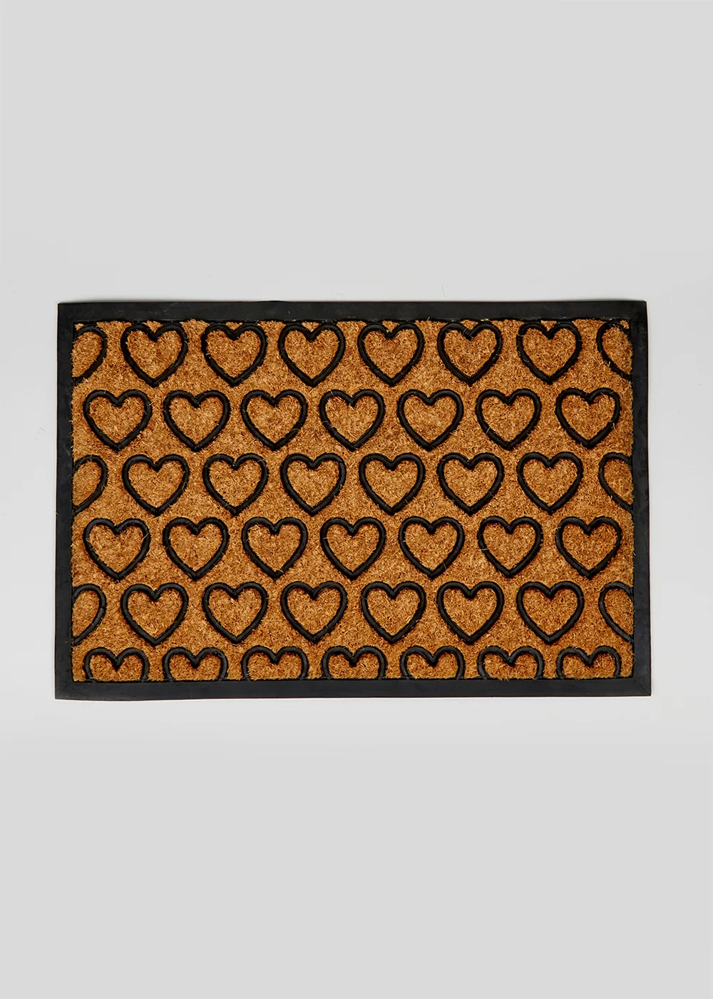 Heart Rubber & Coir Doormat Image 1