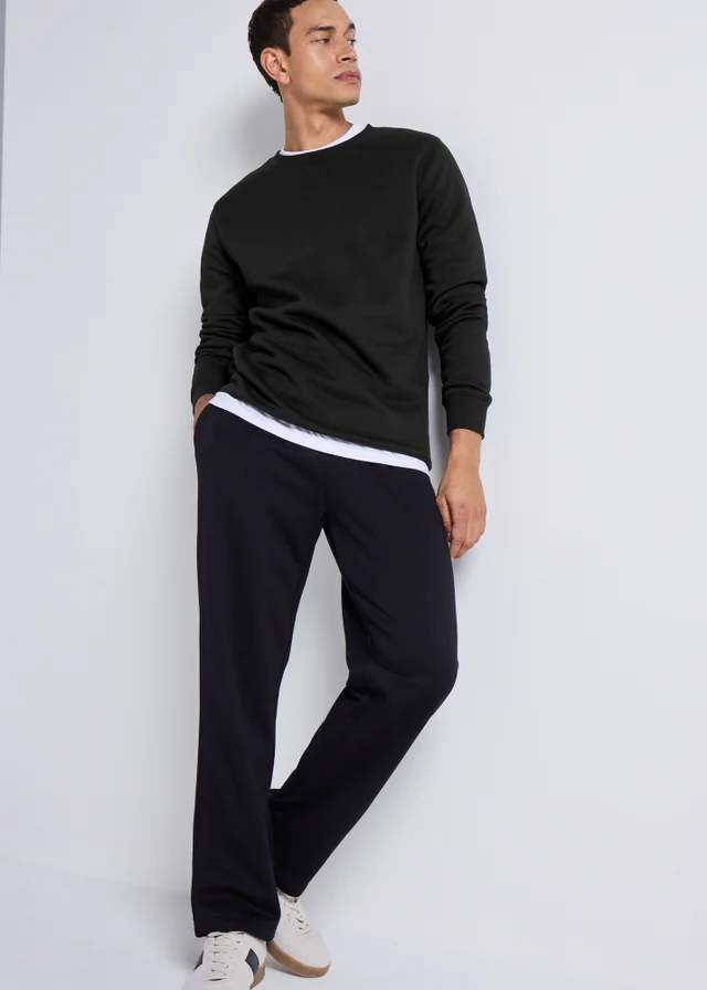 Black Essential Crew Neck Sweatshirt