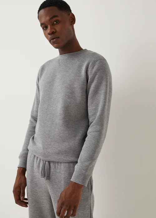 Grey Essential Crew Neck Sweatshirt - Small Image 1
