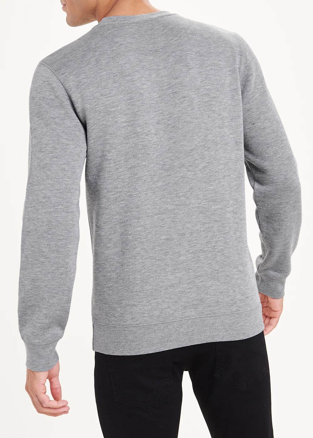 Grey Essential Crew Neck Sweatshirt - Small Image 9