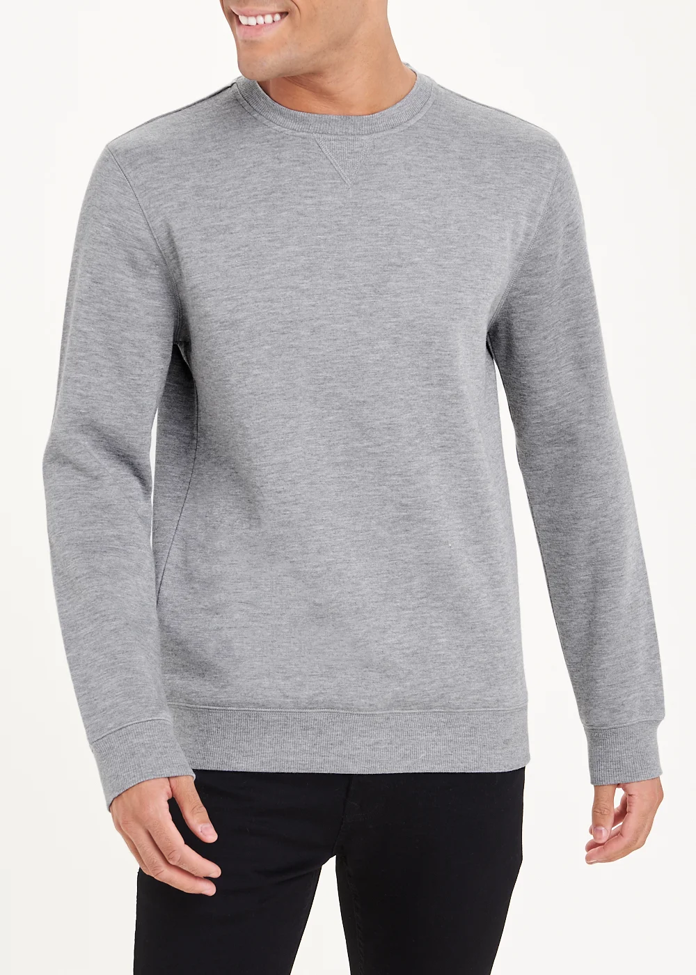 Grey Essential Crew Neck Sweatshirt - Small Image 6