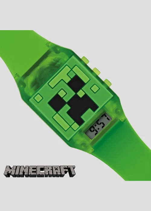 Kids Green Minecraft Light Up Digital Watch (One Size) - One Size Image 2