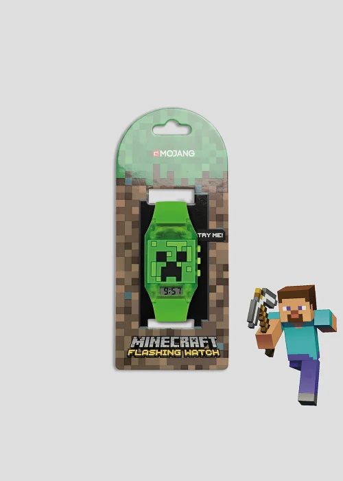 Kids Green Minecraft Light Up Digital Watch (One Size) - One Size Image 6