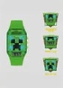 Kids Green Minecraft Light Up Digital Watch (One Size) - One Size Image 5