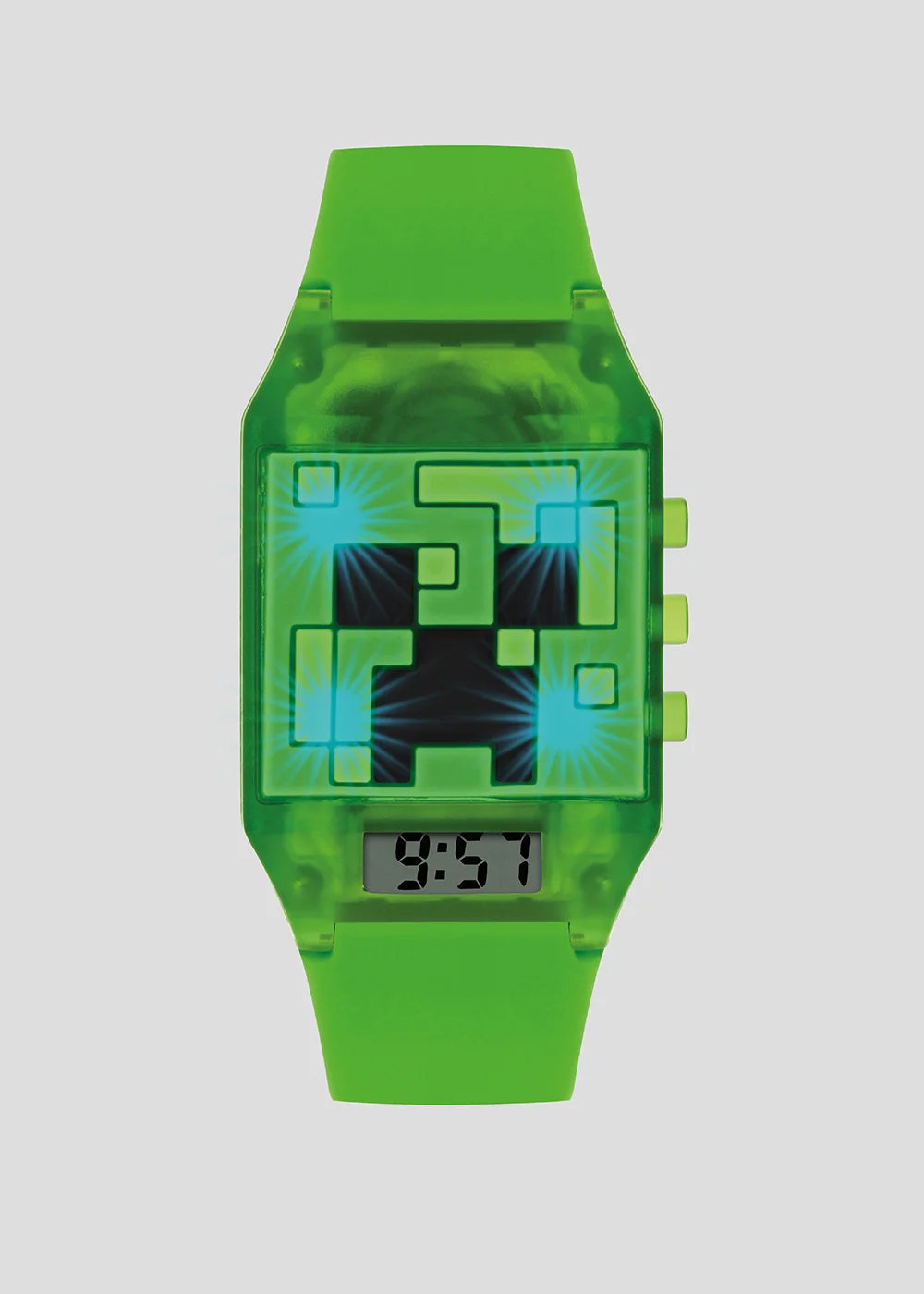 Kids Green Minecraft Light Up Digital Watch (One Size) - One Size Image 1