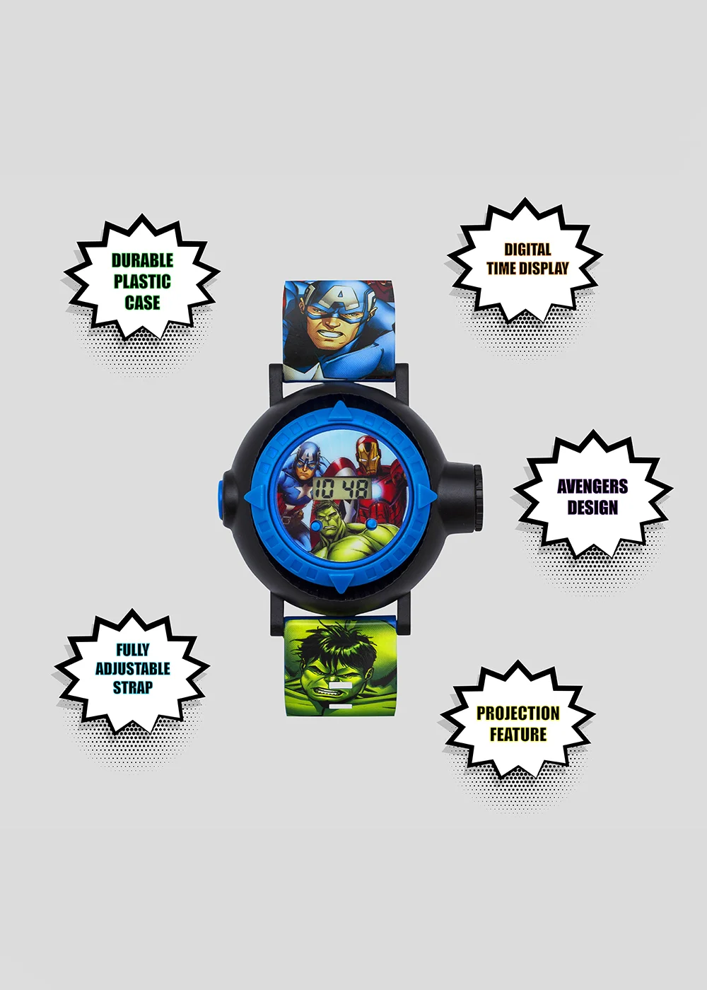 Kids Marvel Avengers Digital Projection Watch (One Size) - One Size Image 3