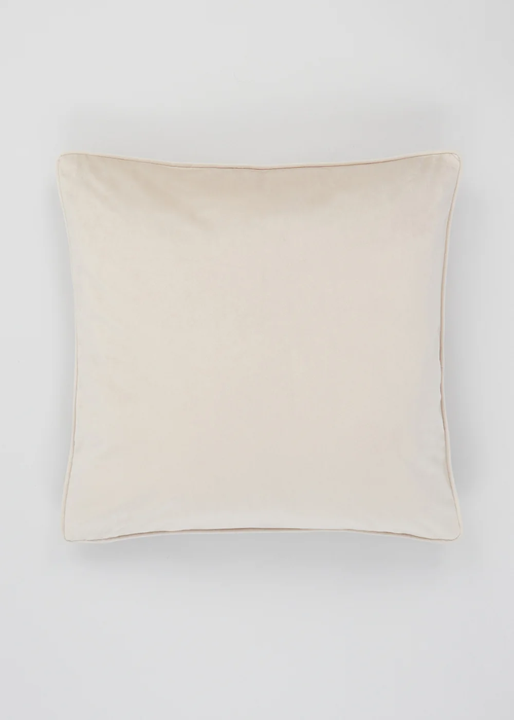 Cream Large Velvet Cushion (55cm x 55cm) Image 1