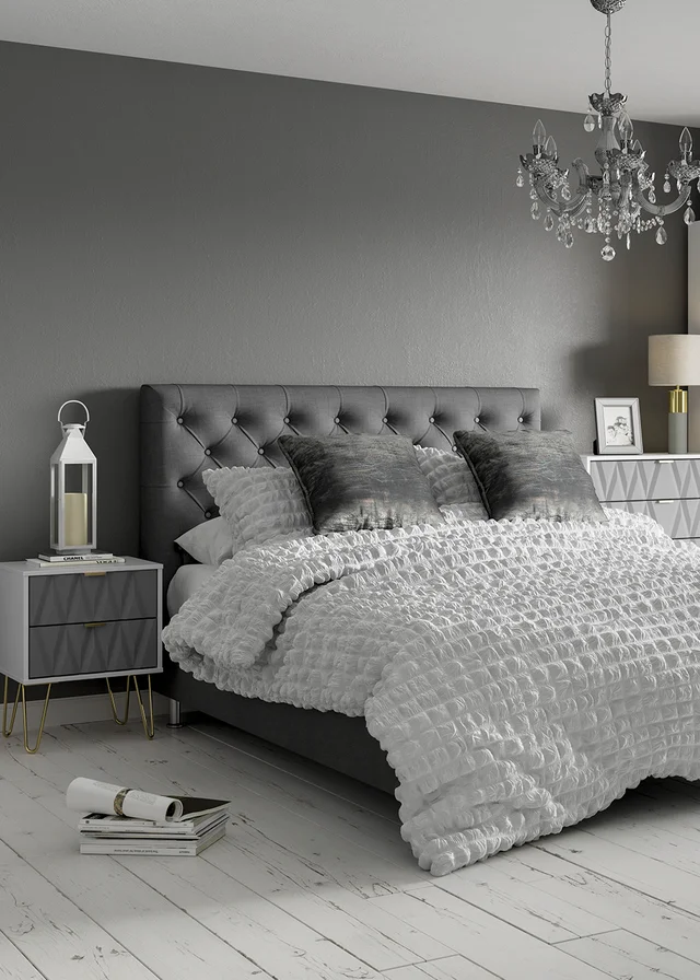 Grey Velvet Foil Cushion