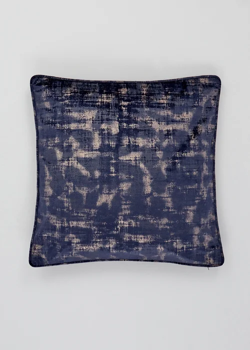 Blue Velvet Foil Cushion Image 1