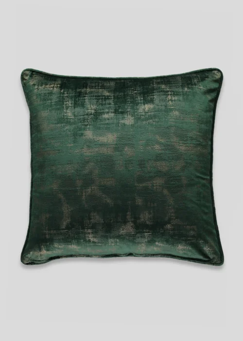 Green Velvet Foil Cushion (50cm x 50cm) Image 1