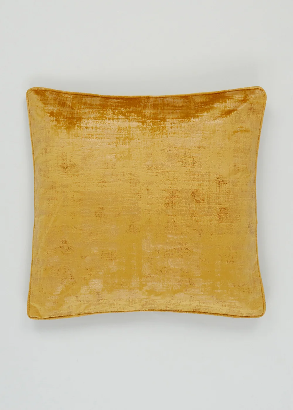 Ochre Velvet Foil Cushion Image 1
