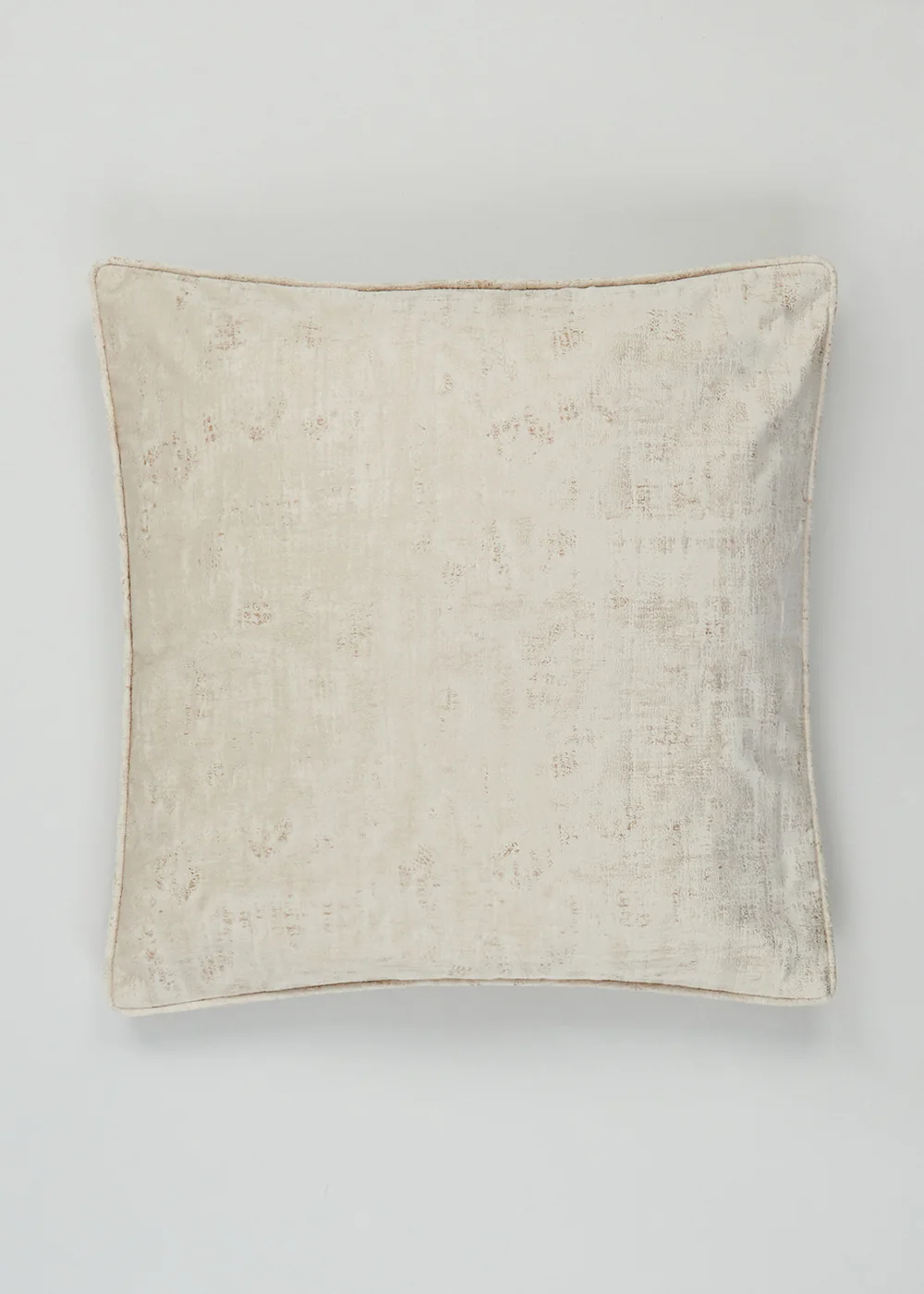 Beige Velvet Foil Cushion (50cm x 50cm) Image 1