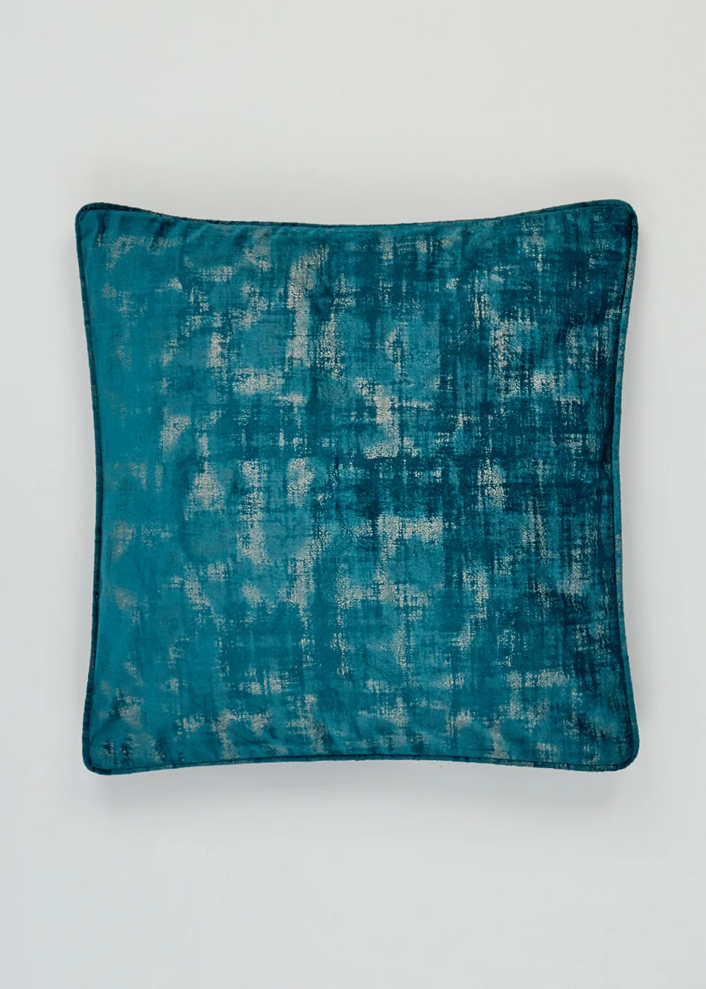 Teal Velvet Foil Cushion (50cm x 50cm) Image 1
