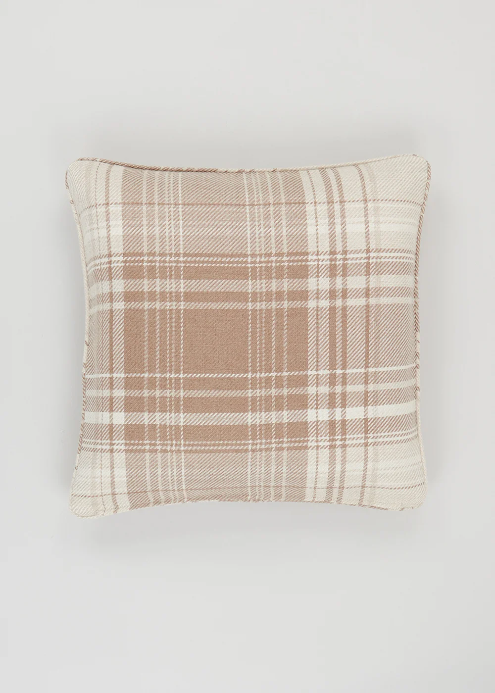 Beige Check Cushion (50cm x 50cm) Image 1