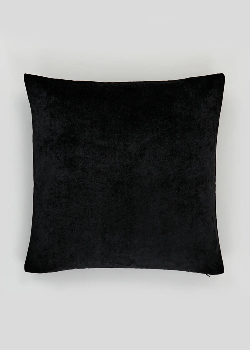 Black Soft Velour Cushion (43cm x 43cm) Image 1