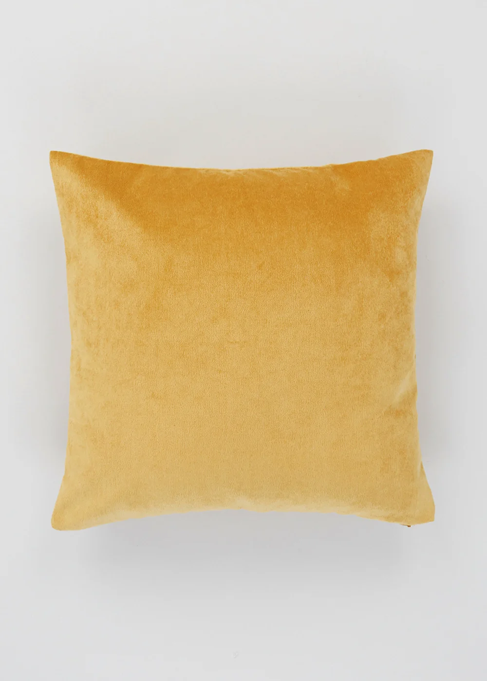 Ochre Soft Velour Cushion (43cm x 43cm) Image 1
