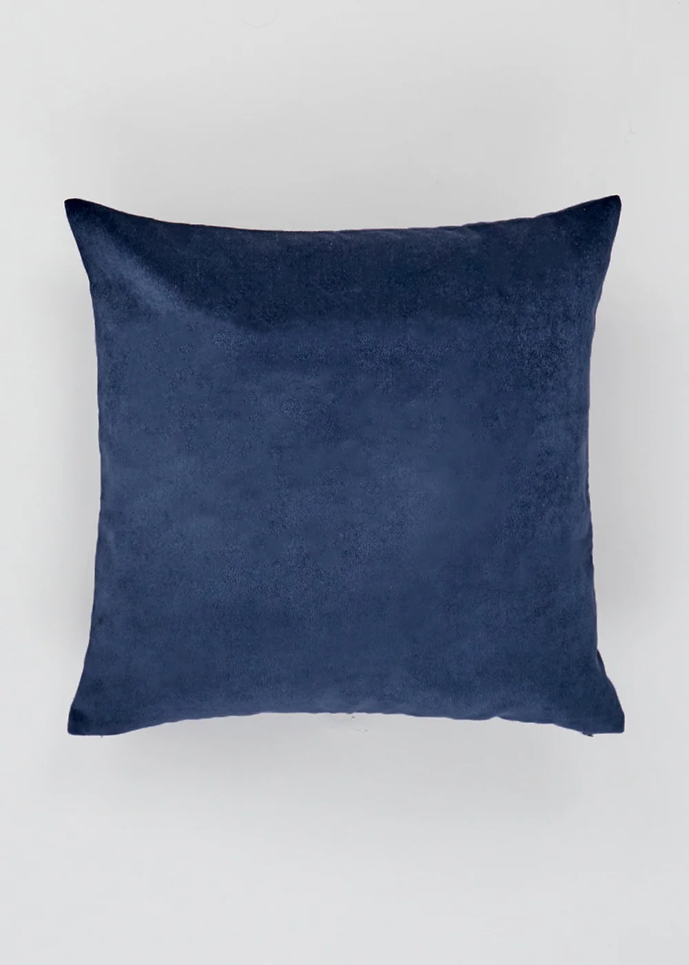 Navy Soft Velour Cushion (43cm x 43cm) Image 1