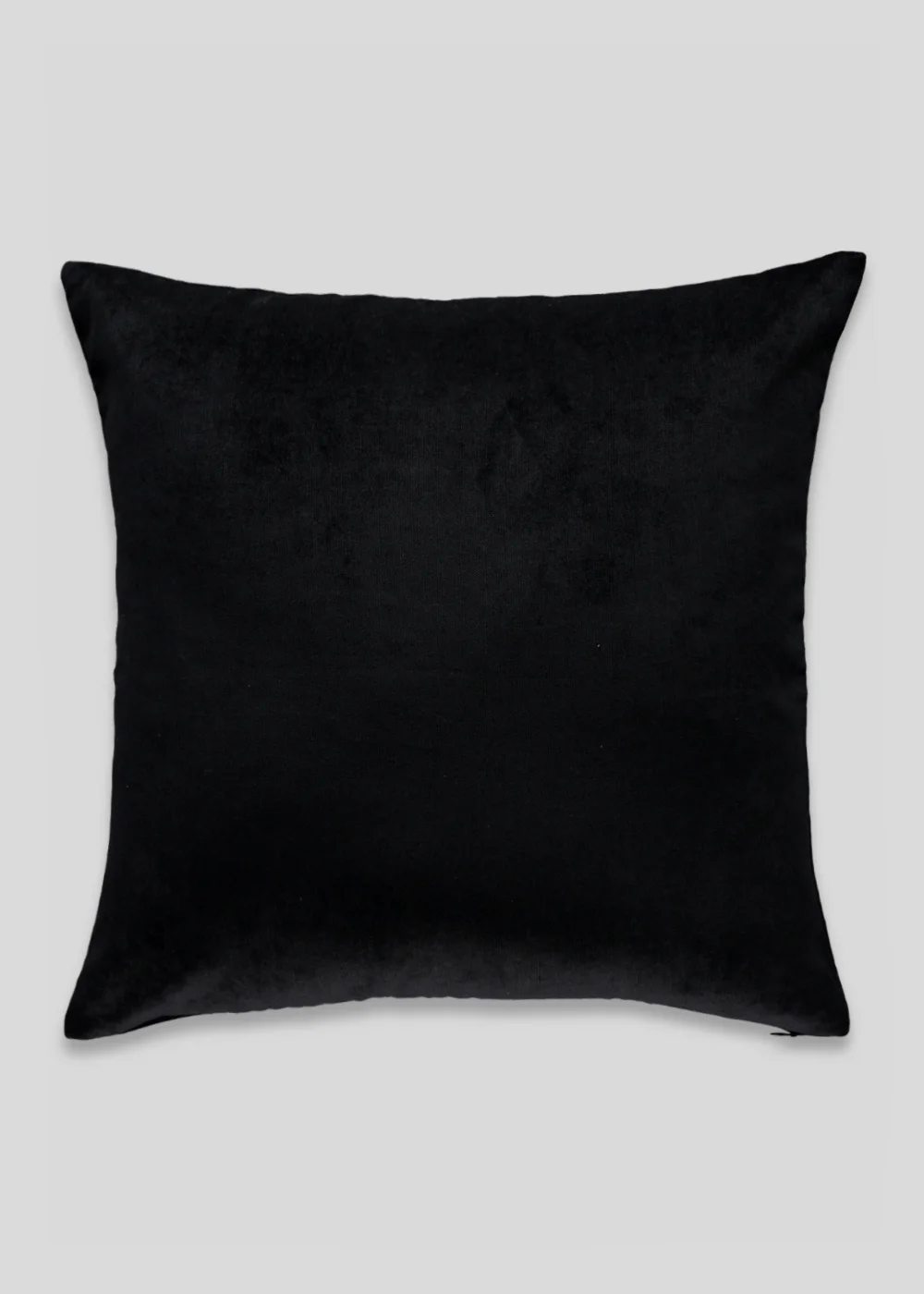 Black Large Soft Velour Cushion Image 1