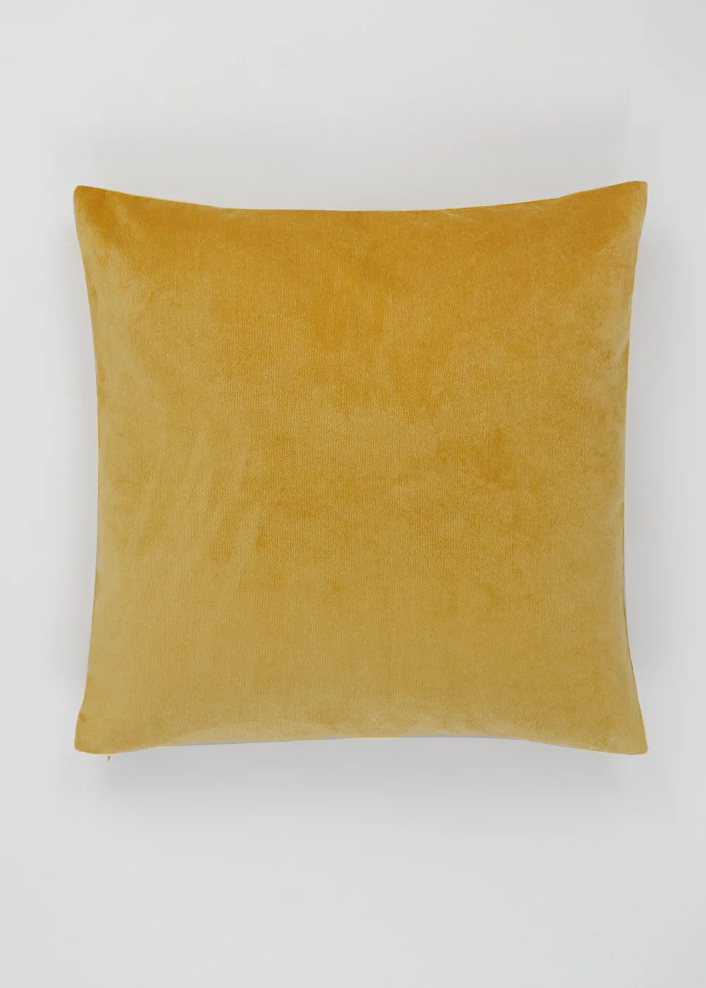 Ochre Large Soft Velour Cushion Image 1