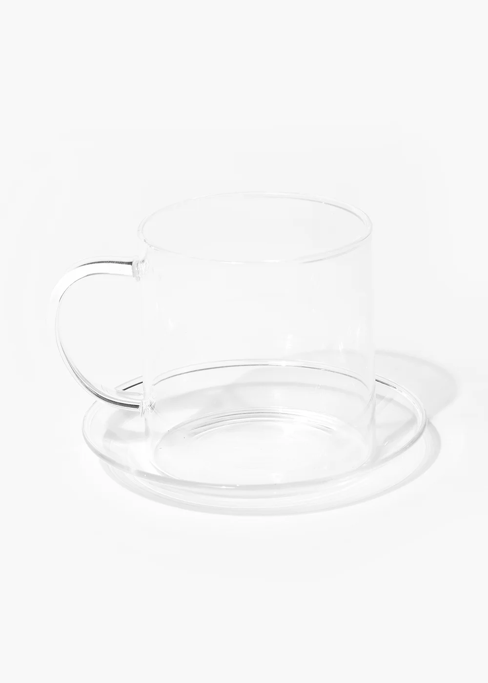 Glass Mug & Saucer Image 1