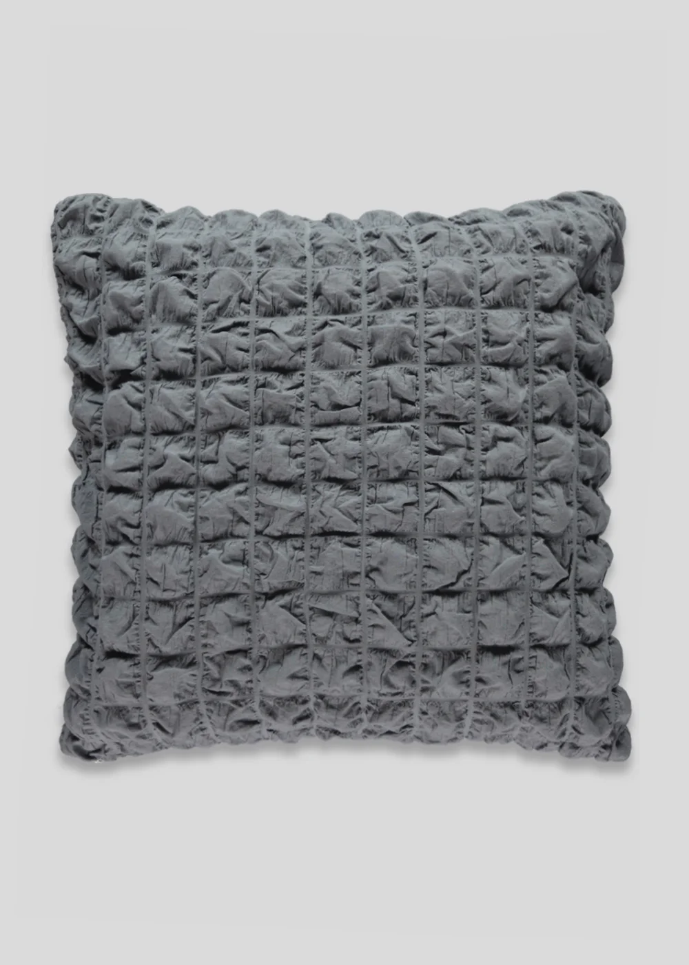 Charcoal Seersucker Cushion (55cm x 55cm) Image 1