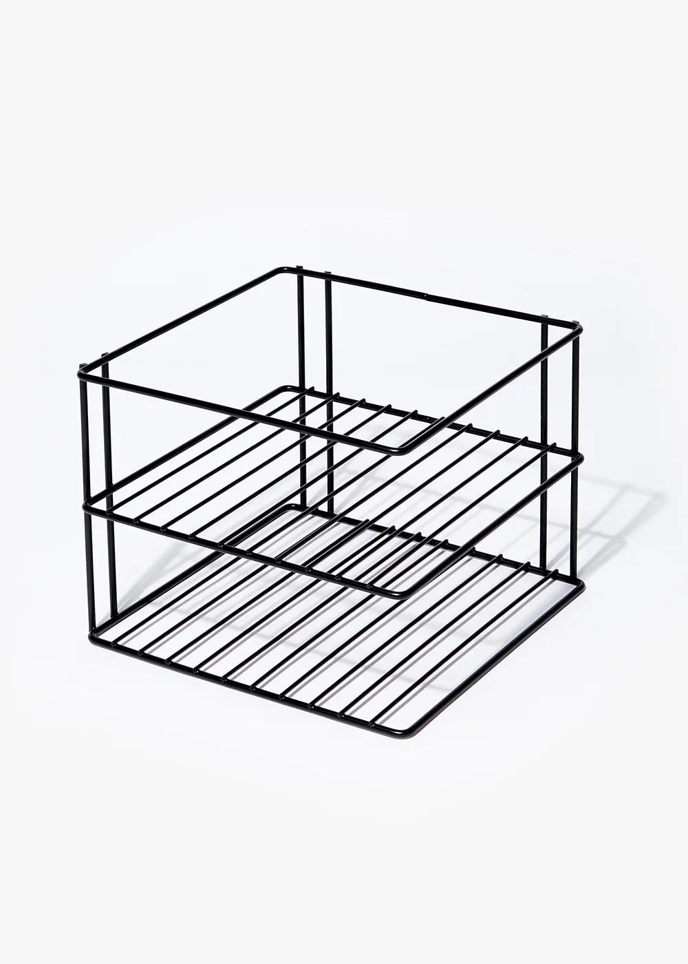 Black Wire Corner Plate Shelf (24cm x 19cm) Image 1