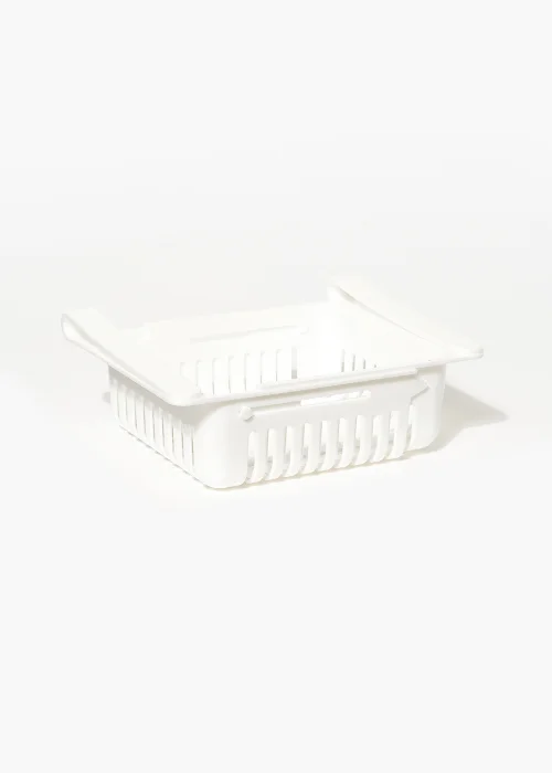 White Fridge Storage Basket (18.5cm x 16.5cm x 8cm) Image 1