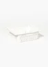 White Fridge Storage Basket (18.5cm x 16.5cm x 8cm) Image 1
