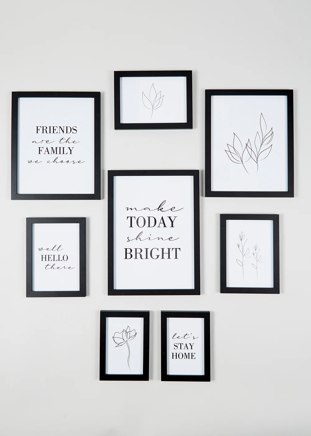 8 Pack Wall Hanging Photo Frames Image 1