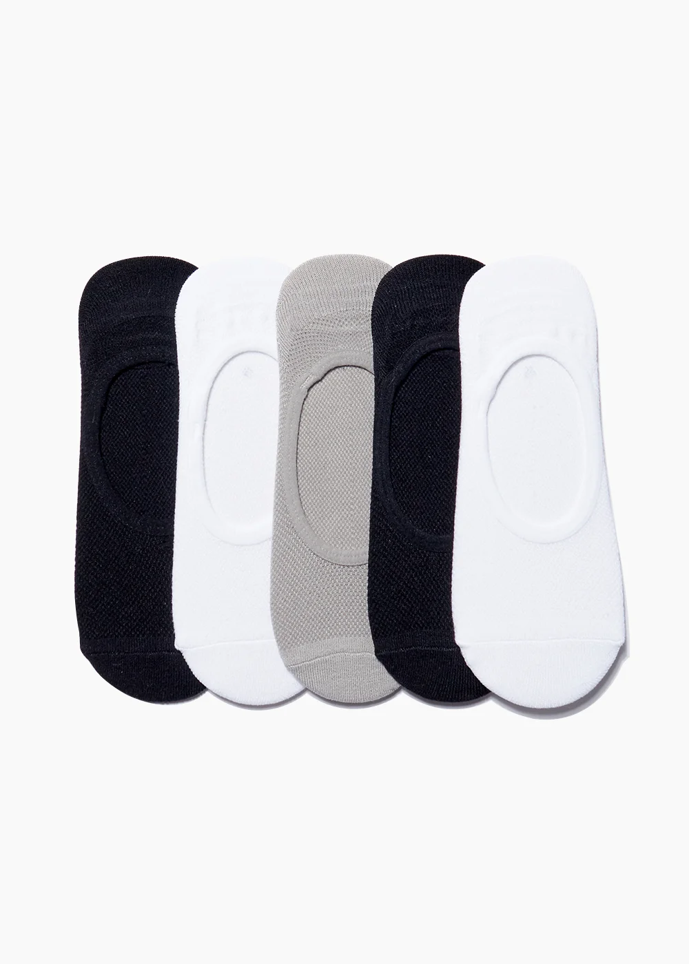5 Pack Invisible Socks - 3-5.5 Image 1