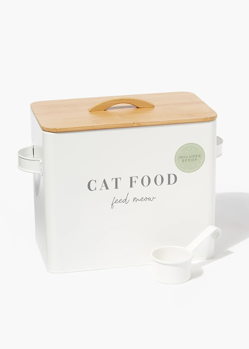 Cat Food Tin & Scoop (22cm x 25.5cm x 15cm) Image 1
