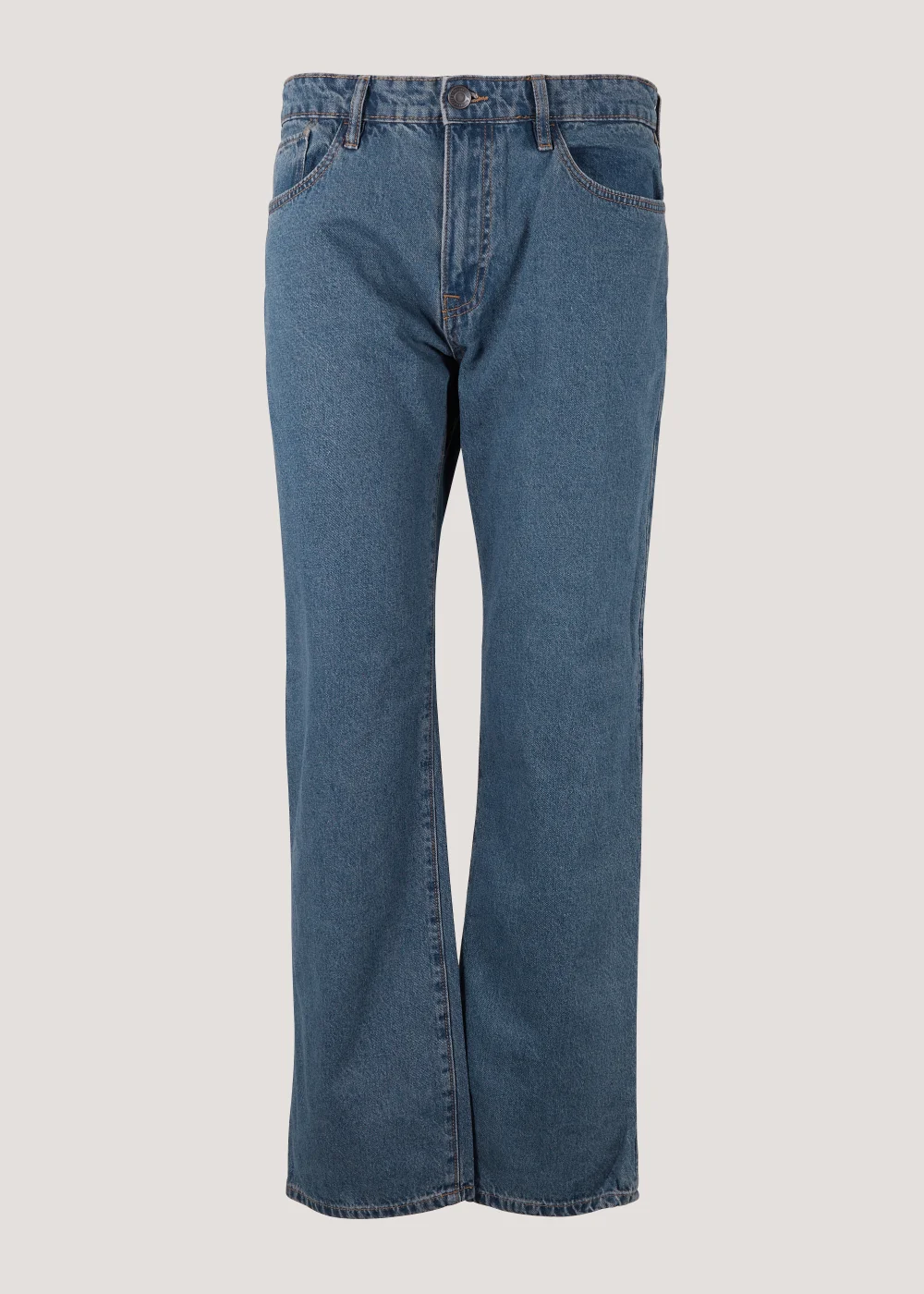 Mid Wash Straight Fit Rigid Jeans - 30 R Image 5