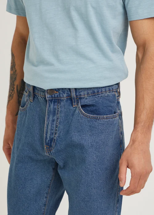 Mid Wash Straight Fit Rigid Jeans - 30 R Image 3