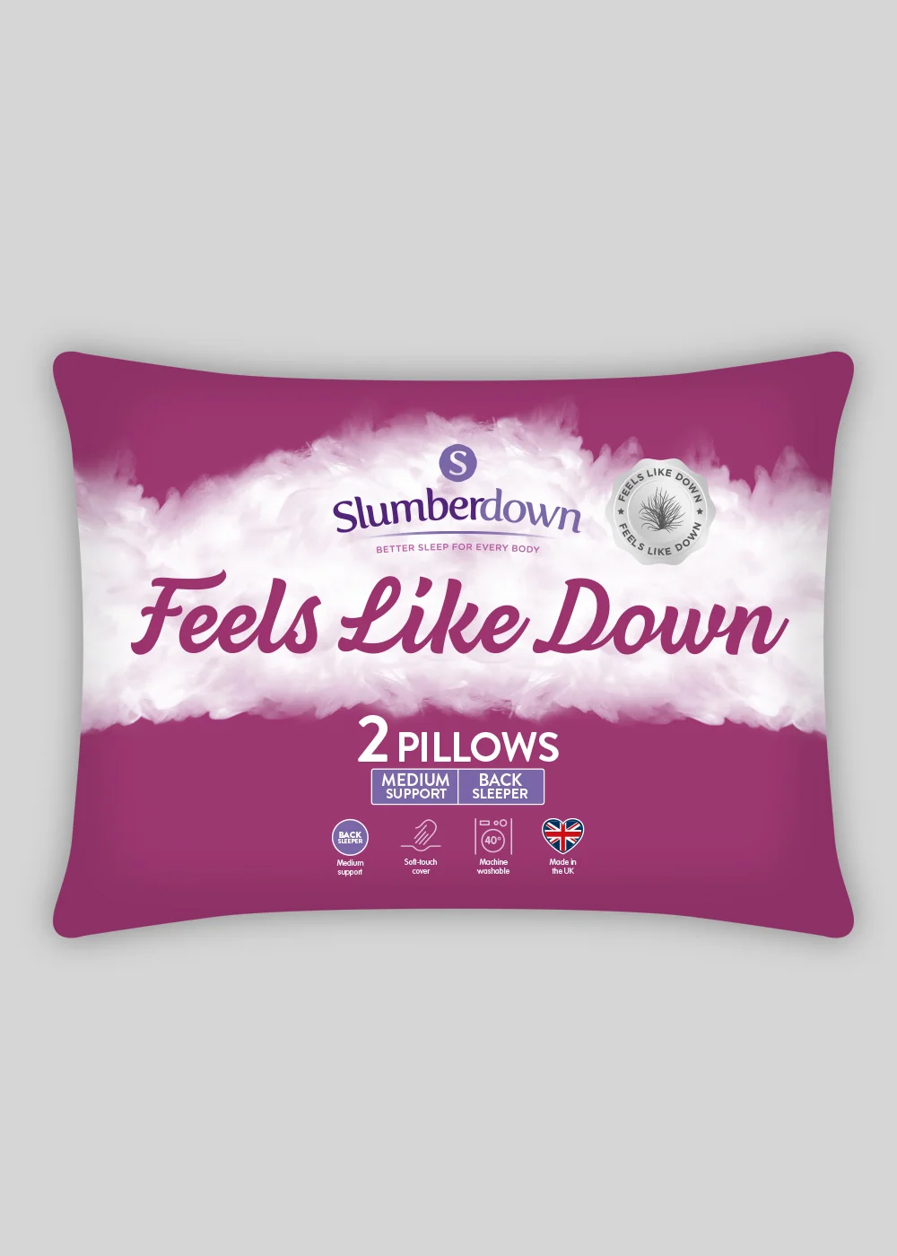 Slumberdown Feels Like Down Pillow Pair Image 1