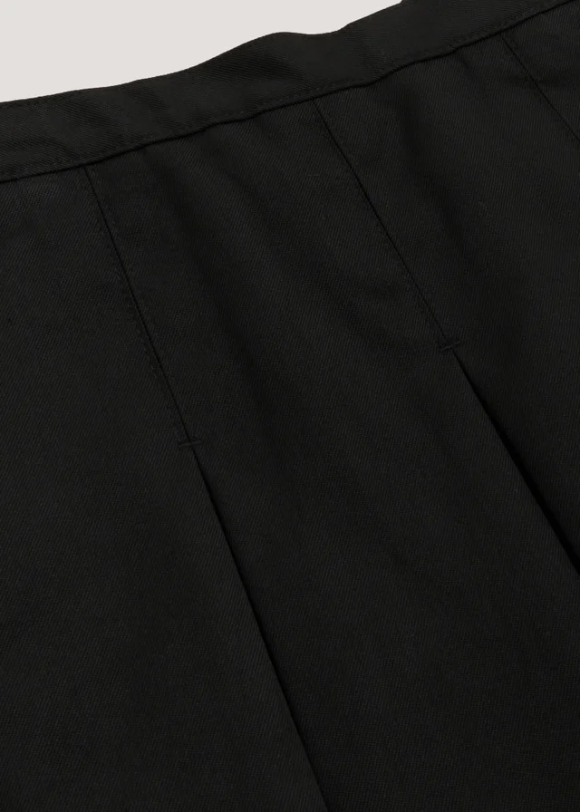 Girls 2 Pack Black Plus Fit Box Pleat Easy Dressing School Skirt (6-16yrs)