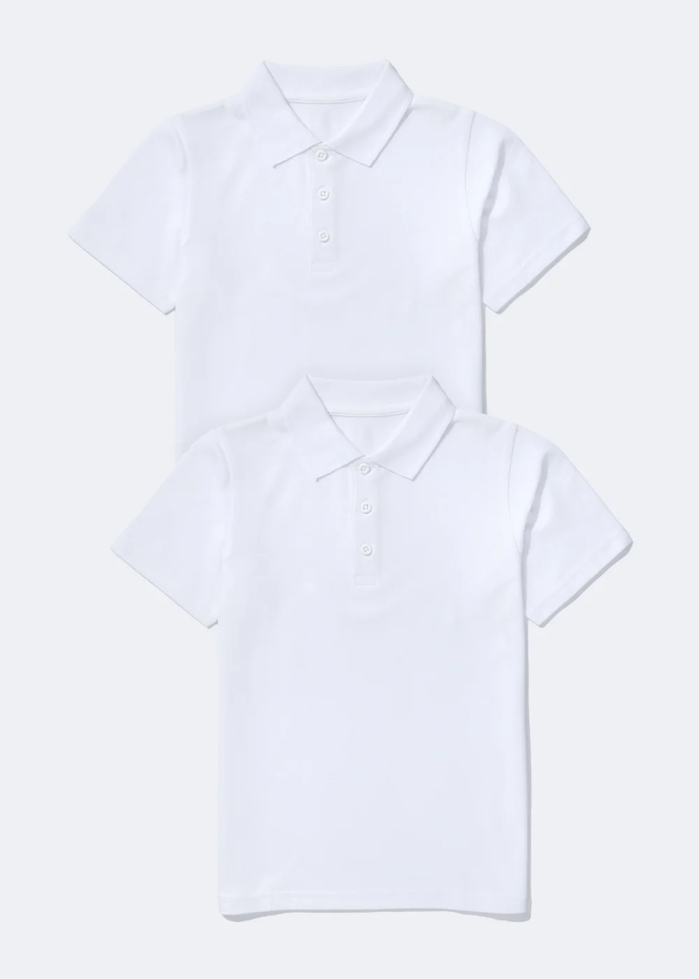 Kids 2 Pack White School Polo Shirts (3-16yrs) - Age 4 Years Image 1