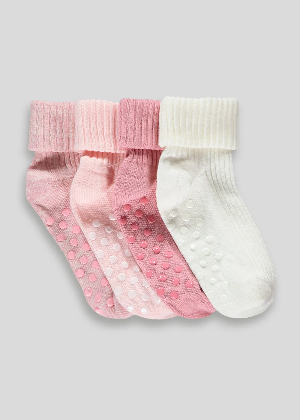 4 Pack Ribbed Baby Socks (Newborn-12mths) - 0-3 months Image 1