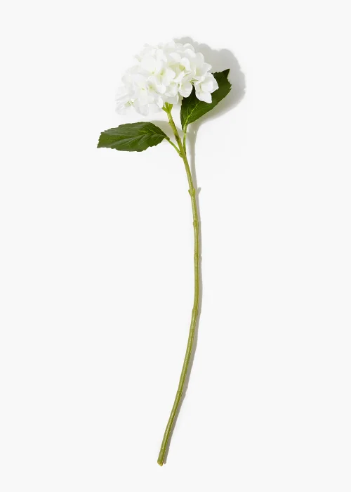 White Hydrangea Single Stem (70cm) Image 1