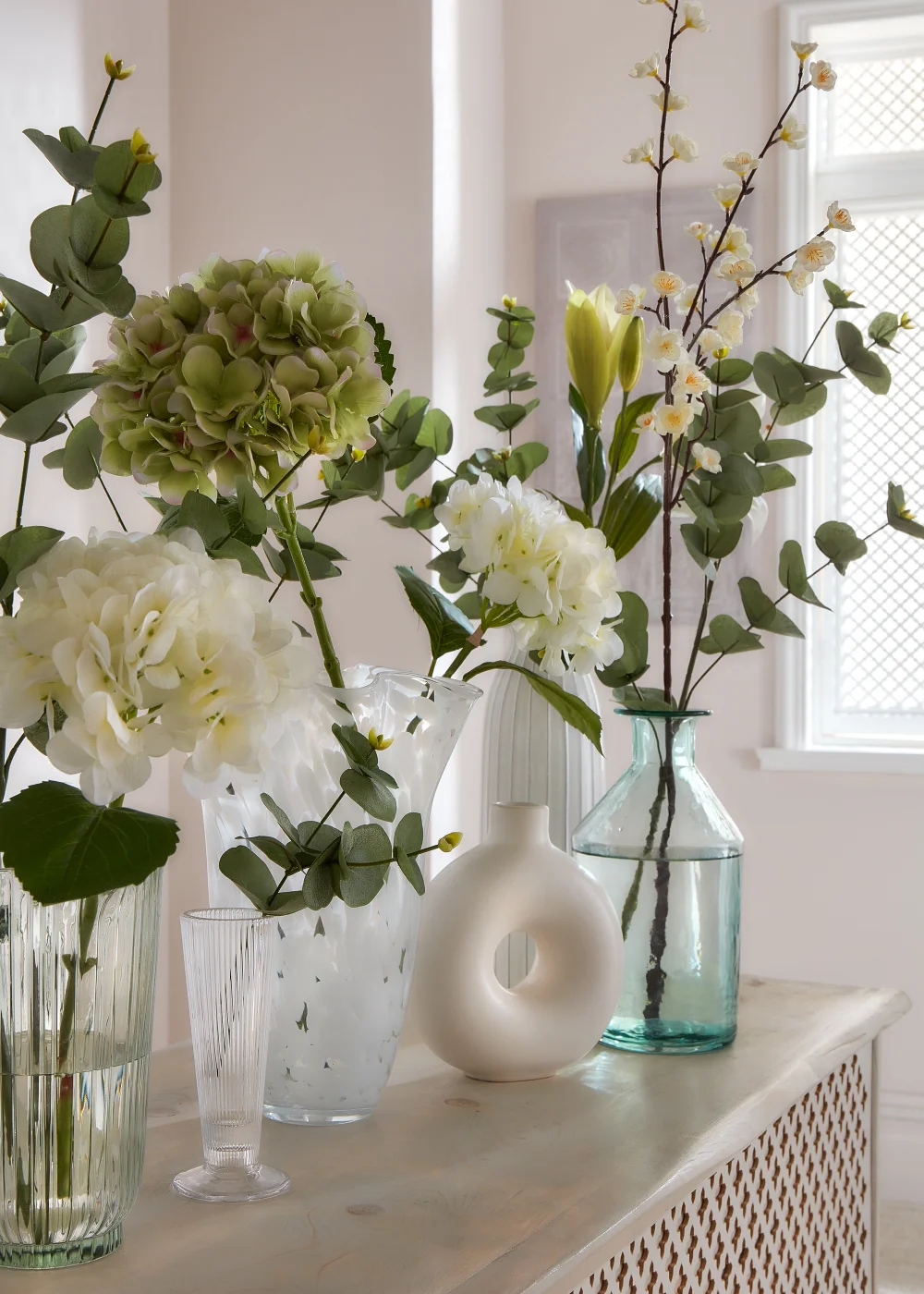 White Hydrangea Single Stem (70cm) Image 2
