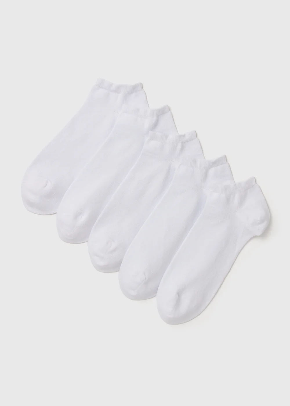 5 Pack White Trainer Socks - 6-8.5 Image 1