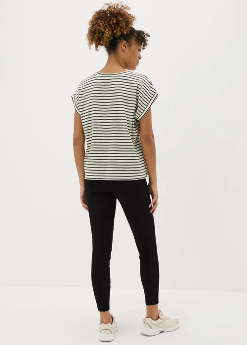 Black Denim Look Ankle Length Leggings - 8 Image 2