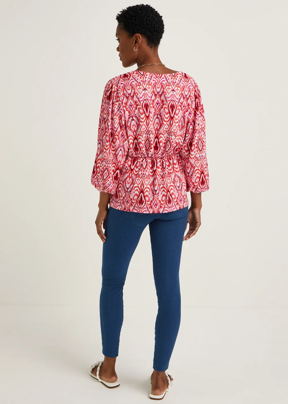 Blue Denim Look High Rise Leggings - 8 Image 2