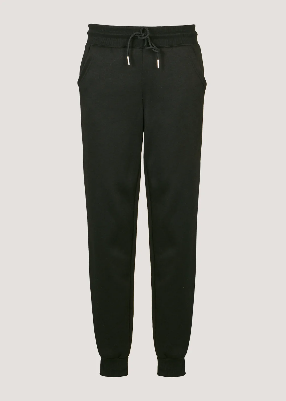 Black Tapered Drawstring Jogging Bottoms - M Image 5