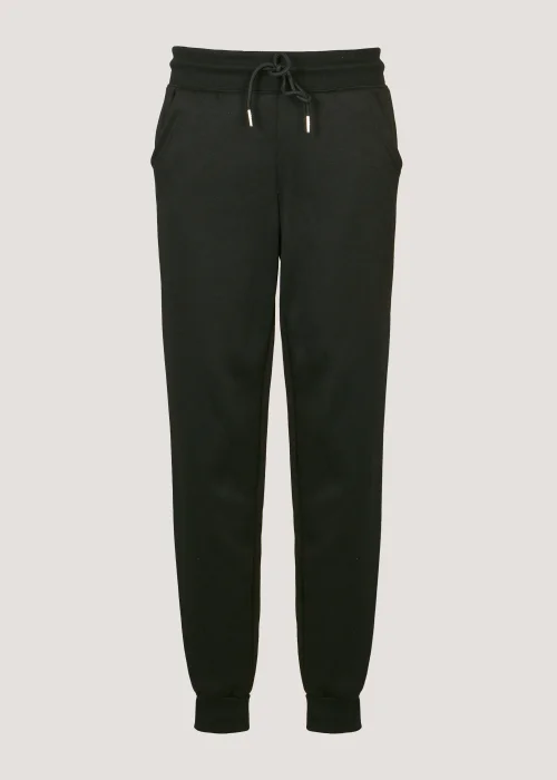 Black Tapered Drawstring Jogging Bottoms - M Image 5