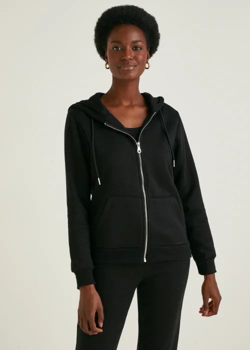 Black Zip Up Hoodie - L Image 1