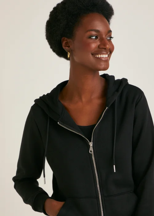 Black Zip Up Hoodie - L Image 3