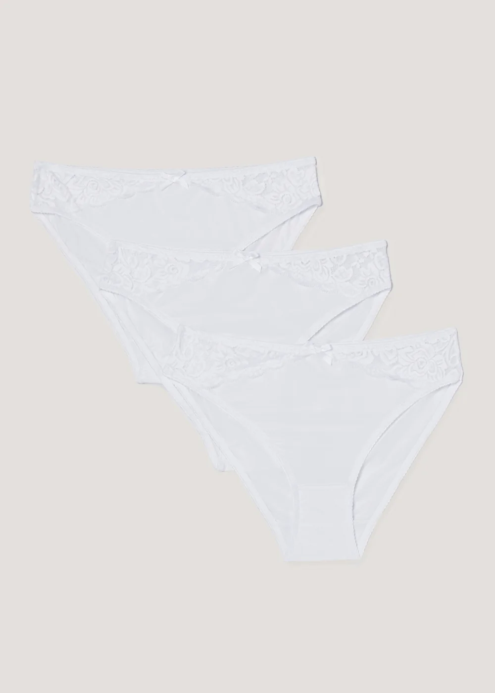 3 Pack Micro Lace High Leg Knickers - 8 Image 1